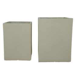 Vasi Rettangolari in Ossido di Magnesio, 3 Colorazioni, Set da 2