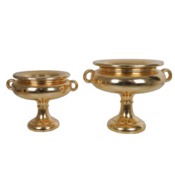 Vaso Coppa in Vetroresina Oro, 2 Misure