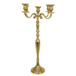 Candelabro Elegante in Alluminio Dorato