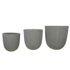 Vasi Cilindrici in HDPE, 2 Colorazioni, Set da 3