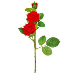 Rosa Artificiale in Velluto Rossa H.55 cm