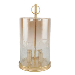 Candelabro in Vetro e Alluminio Oro, 2 Misure