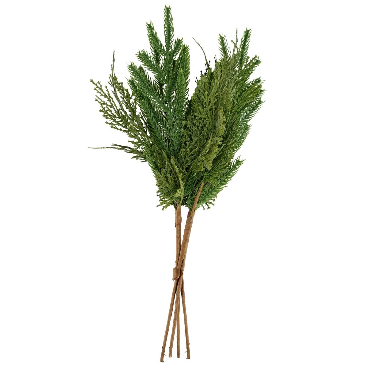 Vardi Rami Pick Natalizio con 3 Rami Verdi 60 cm in PE | Stilé Collection