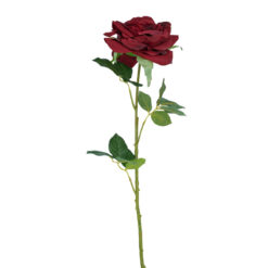 Rosa Artificiale con Stelo e Foglie H.84 cm, 2 Colori