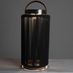 Lampada Ricaricabile in Teak e Acciaio, 2 Misure