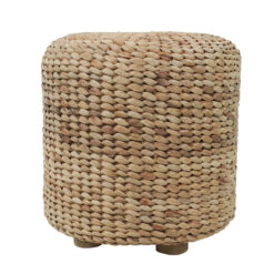 Pouf in Giacinto d’Acqua Intrecciato H.37 cm