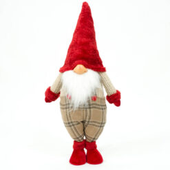 Gnomo Natalizio in Piedi con Cappello Rosso H.55 cm