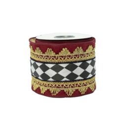 Nastro Natalizio Burgundy – 10 cm x 5 mt