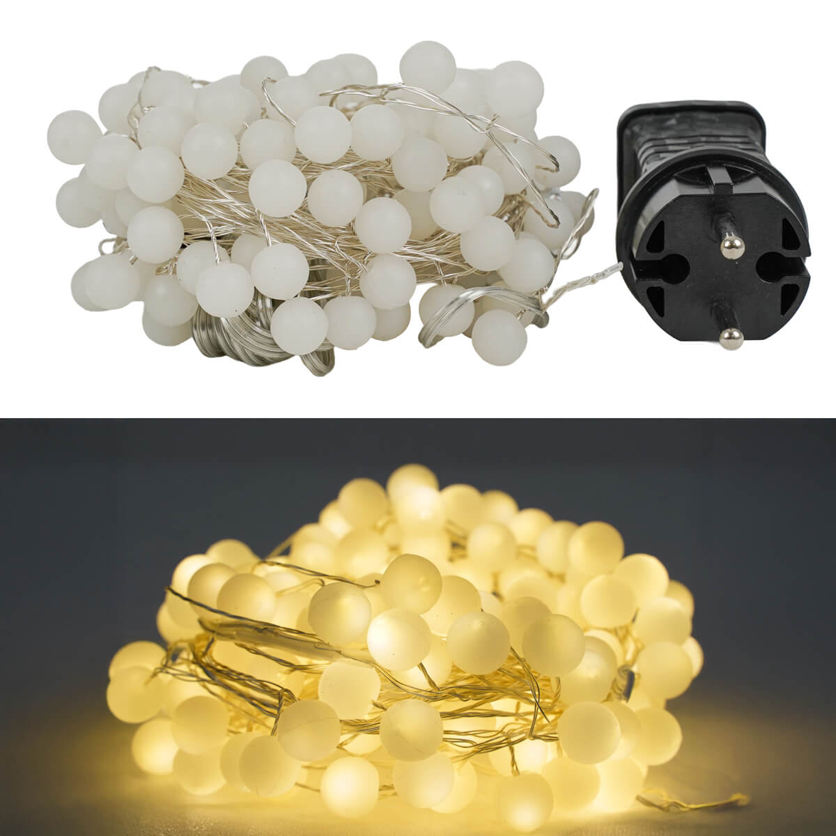 Stringa Luminosa 150 LED Bianco Caldo Cavo Silver - 10 m | Stilé Collection