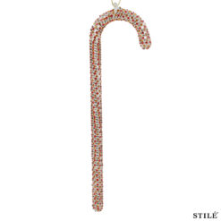 Bastoncini Natalizi Decorativi in Vetro con Pietre H.20 cm - 2 Modelli