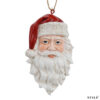 Testa di Babbo Natale da Appendere in Resina H.12 cm - 2 Modelli