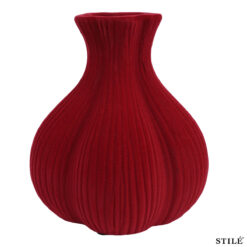 Vaso Decorativo in Ceramica Effetto Velluto H.20 cm - 3 Colori