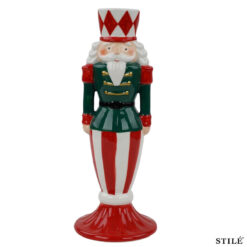 Candelabro Schiaccianoci in Porcellana H.22,5 cm - 2 Colori