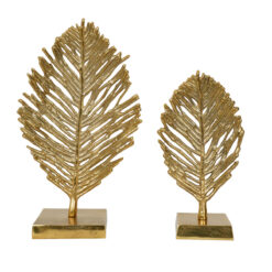 Foglia Decorativa Oro con Base in Alluminio - 2 Misure