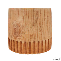 Vaso Decorativo in Resina Effetto Legno - H.19,2 cm