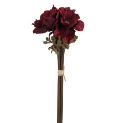 Bouquet 3 Pulsatilla Bordeaux in Velluto - 45 cm
