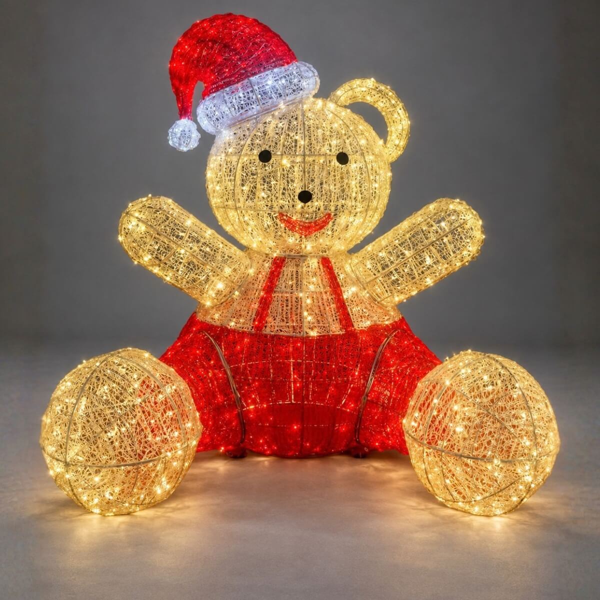 Orso Natalizio Luminoso in Alluminio H.200 cm con 1872 LED – IP67